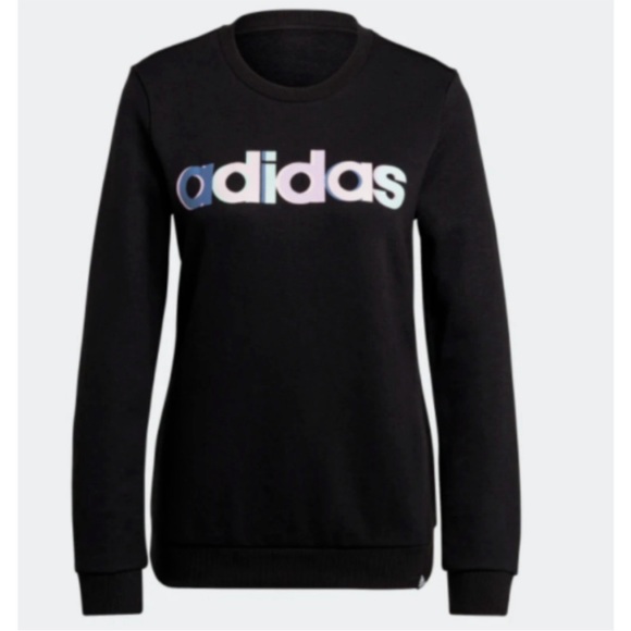 adidas Tops - Adidas Women's Multi-Color Logo Long Sleeve Top - Black